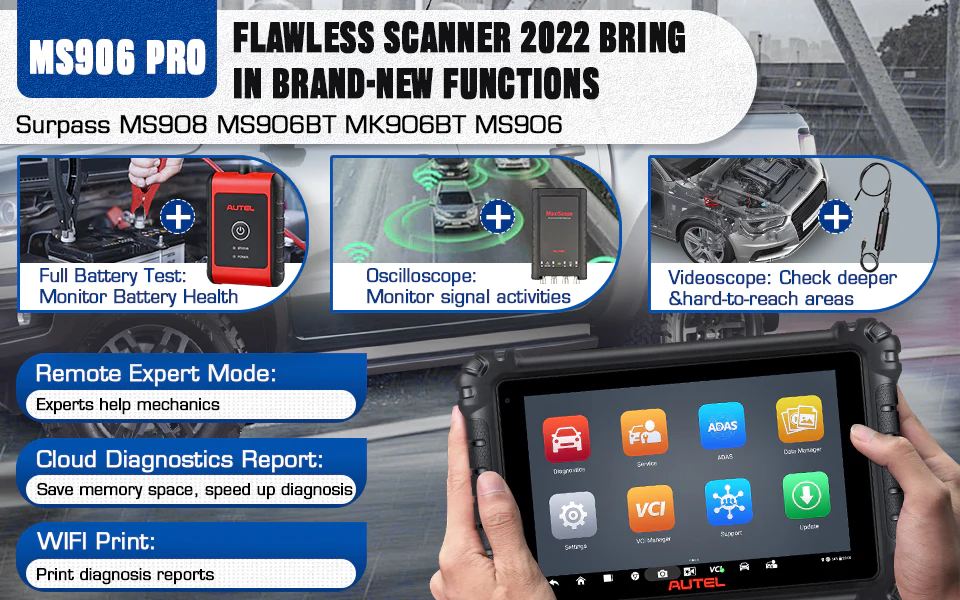 Autel MaxiSys MS906 Pro ECU Coding Bi-Directional Diagnostic Tool