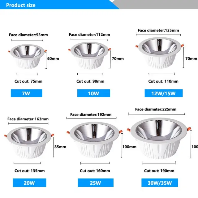 GINLITE LED Down Light GL-DLT04 Series -12W