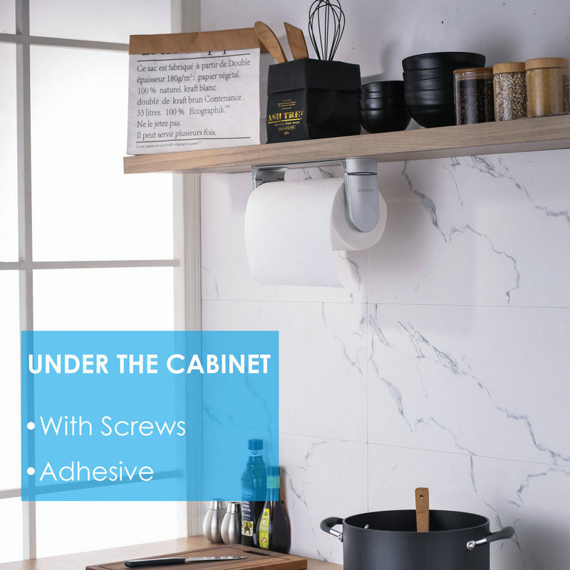 Paper Towel Holder - Under Cabinet or Wall Mount