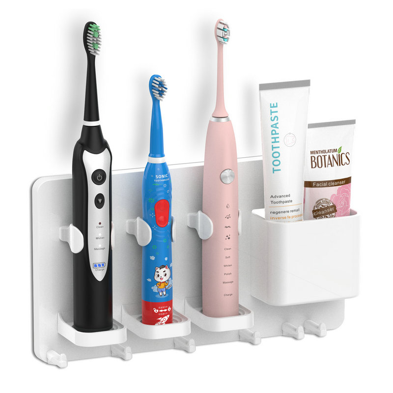 Wall-mounted No-drill Bathroom Organizer For Face Wash, Toothpaste