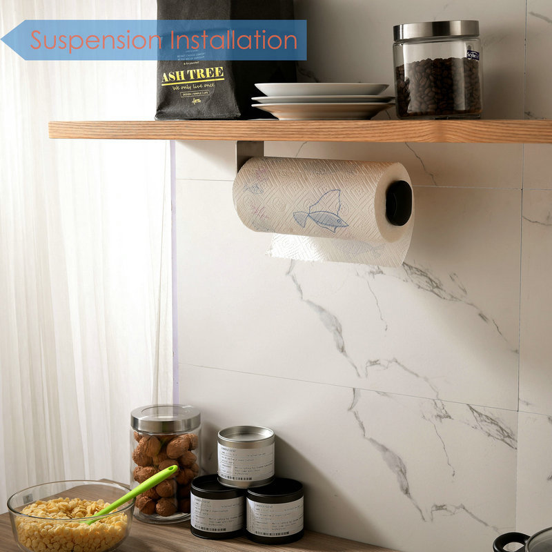 Simply-Tear Kitchen Paper Towels Holder Under Cabinet Brushed 2MM SUS304 Stainless Steel