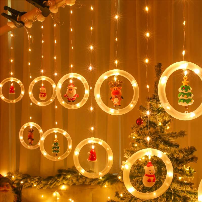 8 Twinkle Modes LED String Lights for Window Xmas Tree Indoor Decoration 3 x 0.5M - Warm White