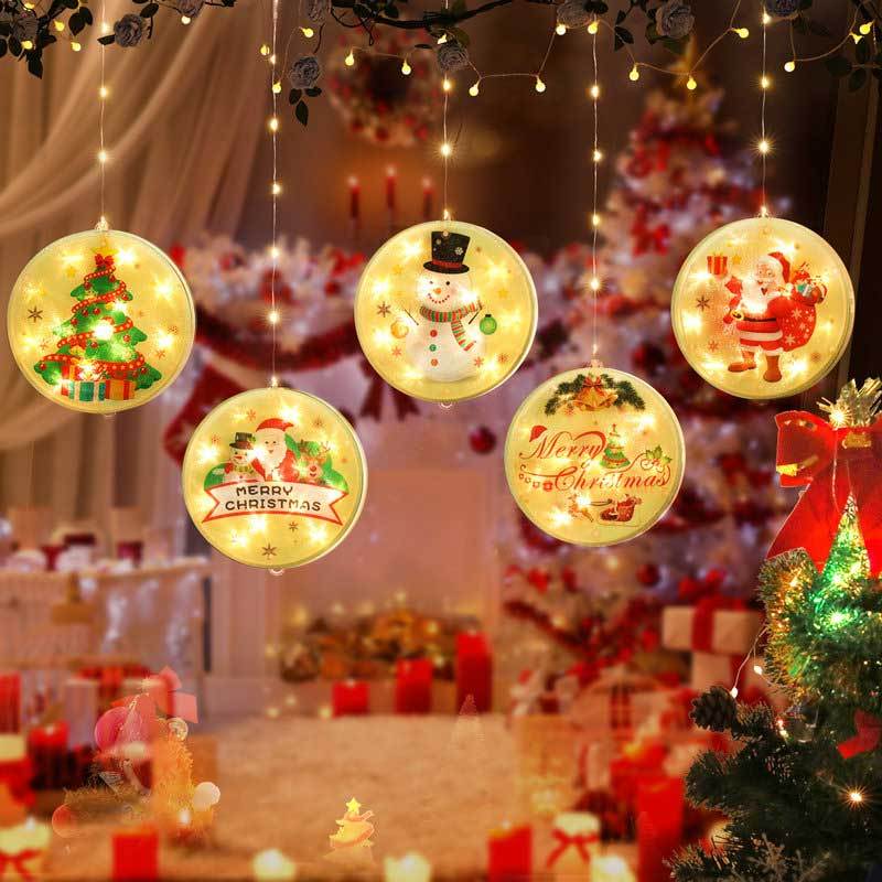 8 Twinkle Modes Christmas Tree Ornaments Window Hanging Xmas Decorations 1.5 x 0.65Meters