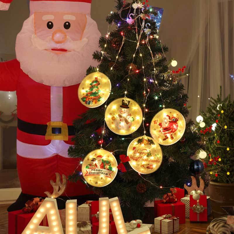 8 Twinkle Modes Christmas Tree Ornaments Window Hanging Xmas Decorations 1.5 x 0.65Meters