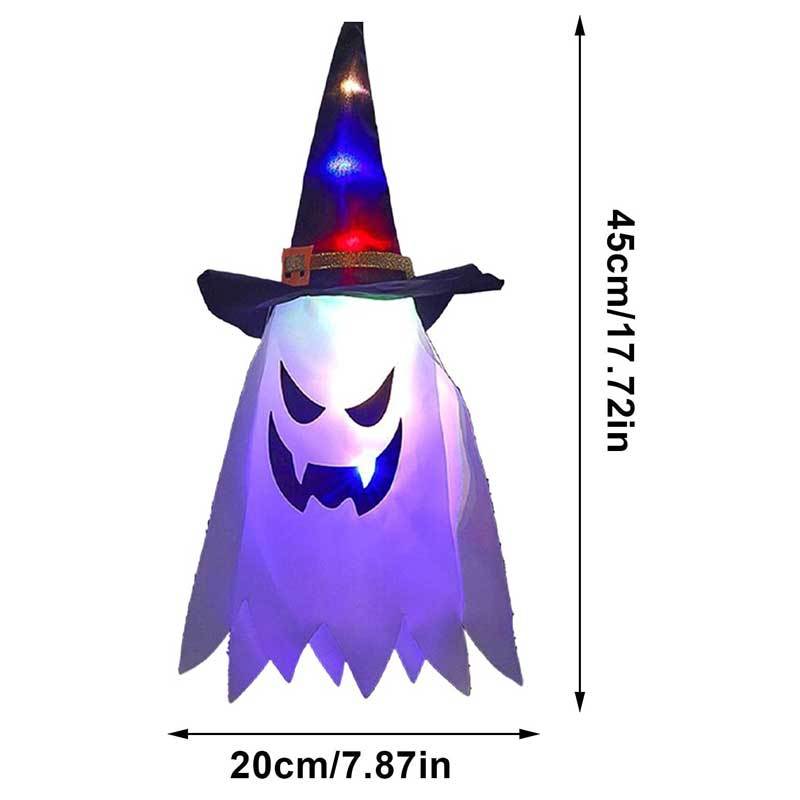 Halloween Wizard Hat Hanging Lamp Ghost String Lights 120 INCH