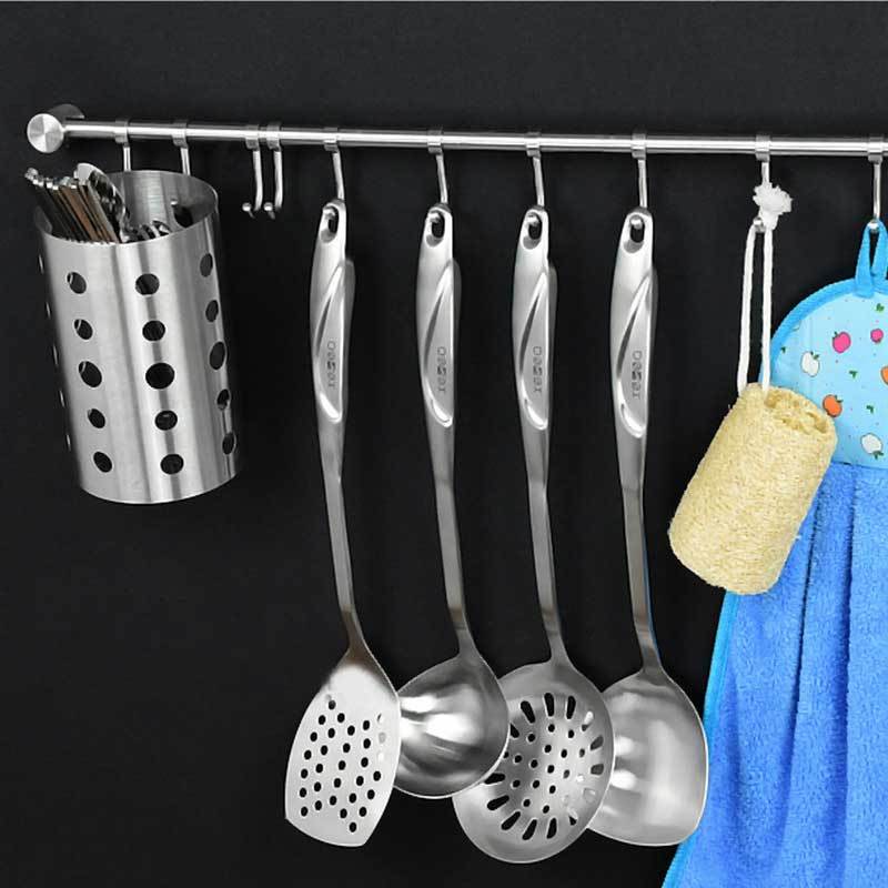 Utensil Rack for Kitchen Tool with 10 Hooks  22 Inch