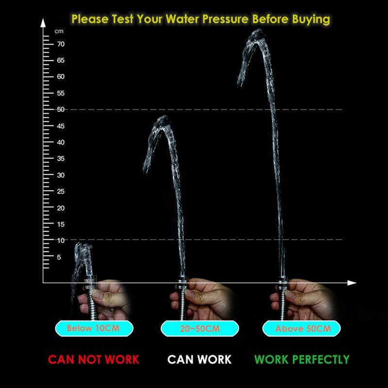 6 Spray Setting High Pressure Shower Head with 2M Hose