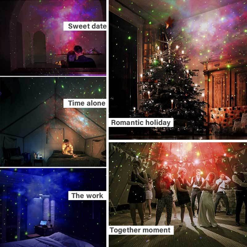 8 Color Modes Starry Sky Projector Astronaut Night Light Laser Projector