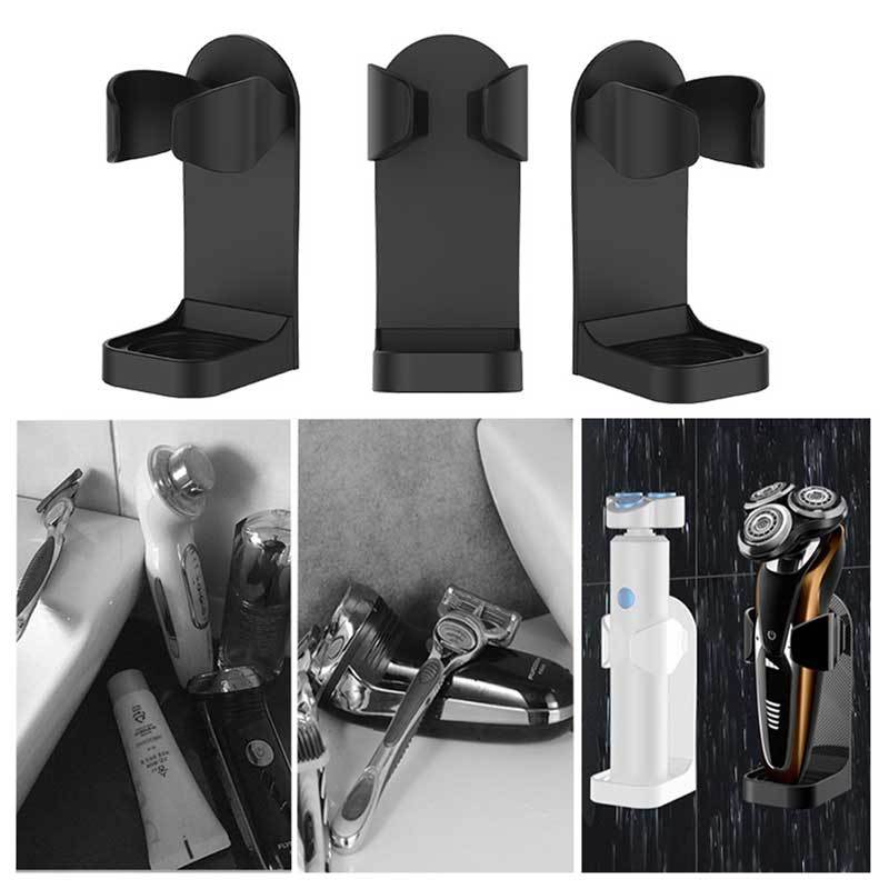 Adhesive Electric Shaver Holder Wall Mounted For 99% Razors 2Pack