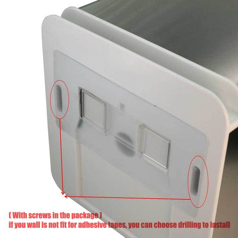 Adhesive Toilet Paper Holder with Shelf SUS304 Stainless Steel
