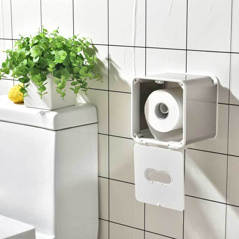 Adhesive Toilet Paper Holder with Shelf SUS304 Stainless Steel
