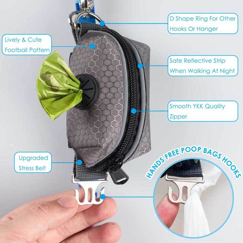 Dog Poop Bag Dispenser For Leash and Collar