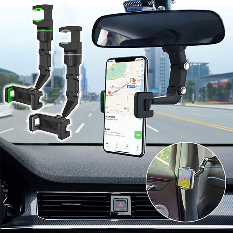 360° Multifunctional Phone Holder for Car Rearview Mirror Bed Kitchen Bookshelf Home Online Class