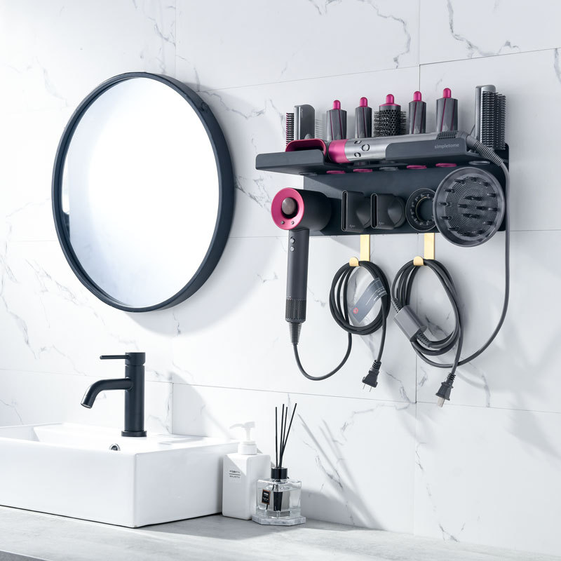 2 IN 1 Wall Mount Organizer for Dyson Airwrap Complete Styler AND Supersonic Hair Dryer