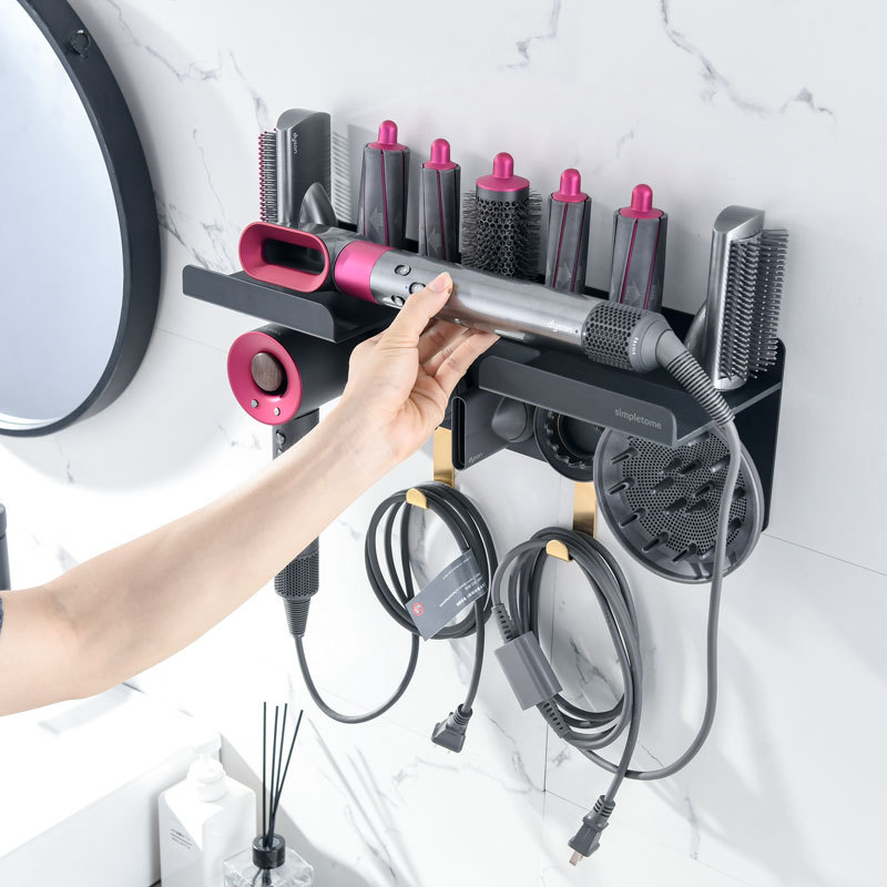 2 IN 1 Wall Mount Organizer for Dyson Airwrap Complete Styler AND Supersonic Hair Dryer