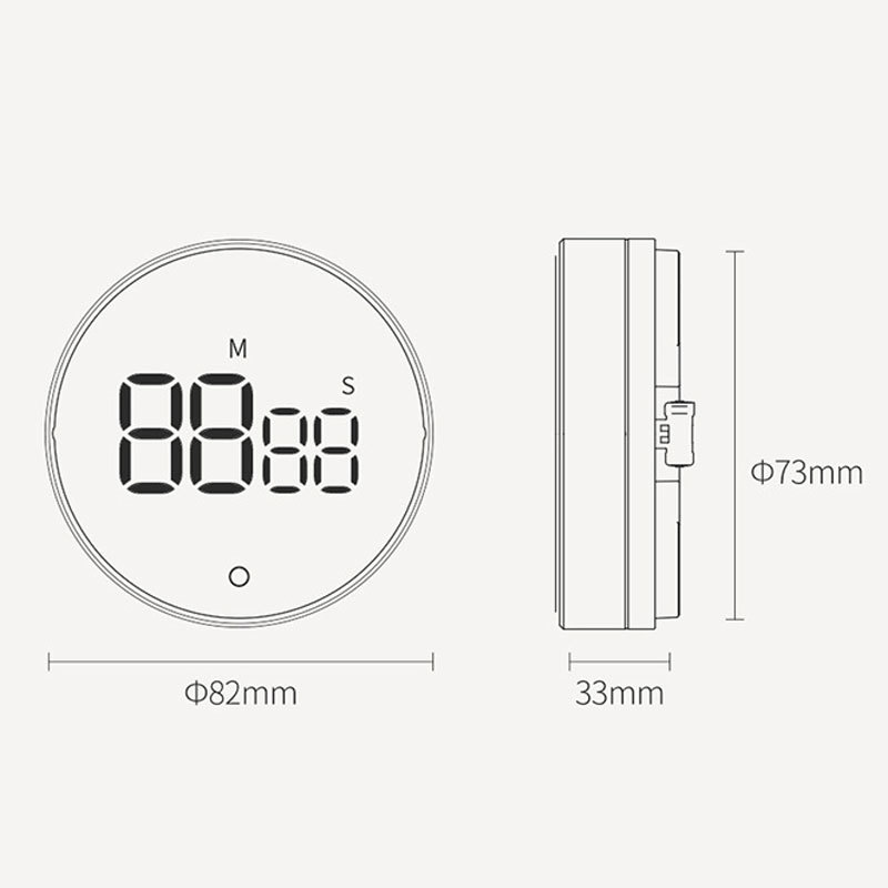 LED Display Magnetic Digital Timer for Kitchen and Working