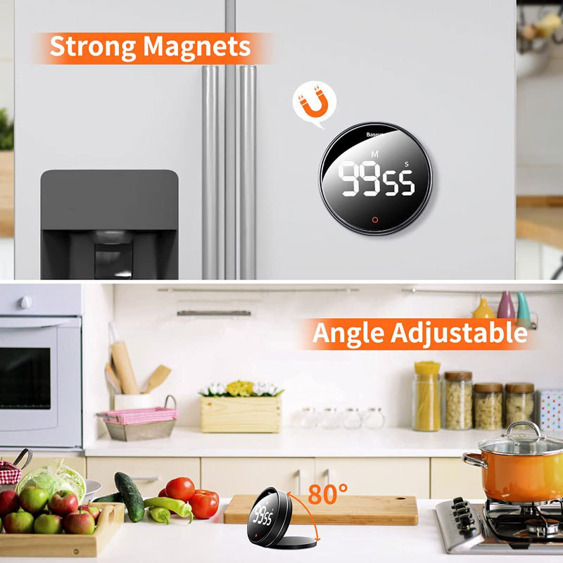 LED Display Magnetic Digital Timer for Kitchen and Working