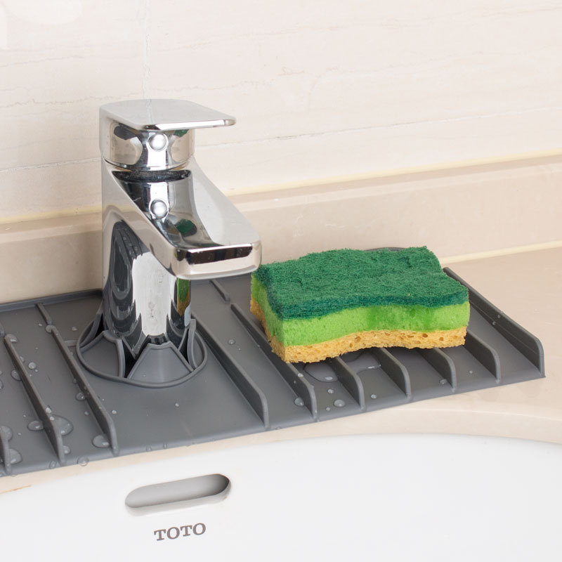 Faucet Mat for Kitchen Bathroom Sink Drying Rack Splash Guard