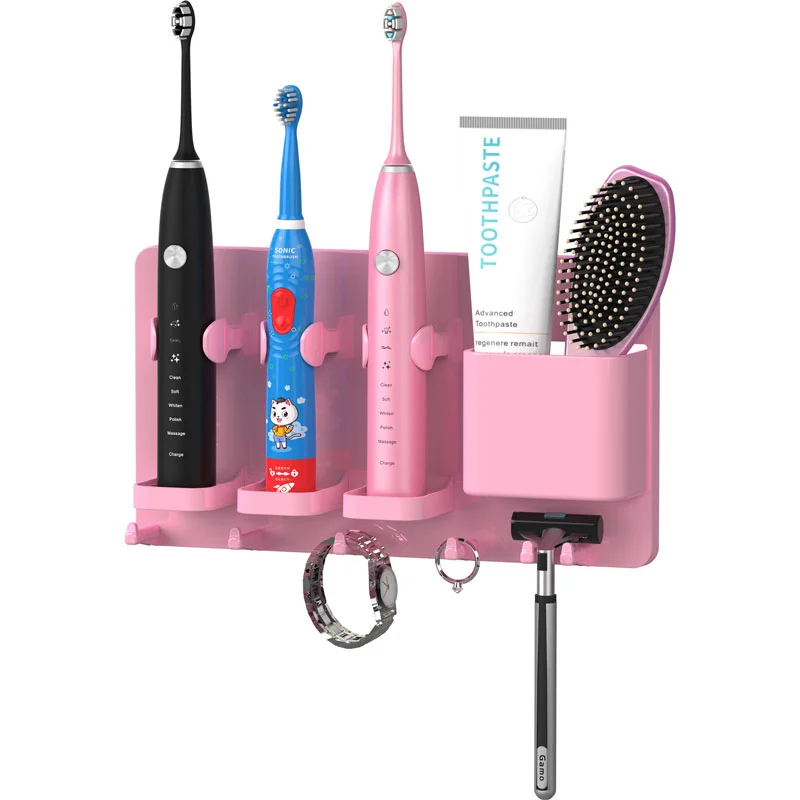 Ceramic Toothbrush Holder For Bathroom & Washroom Pink Color