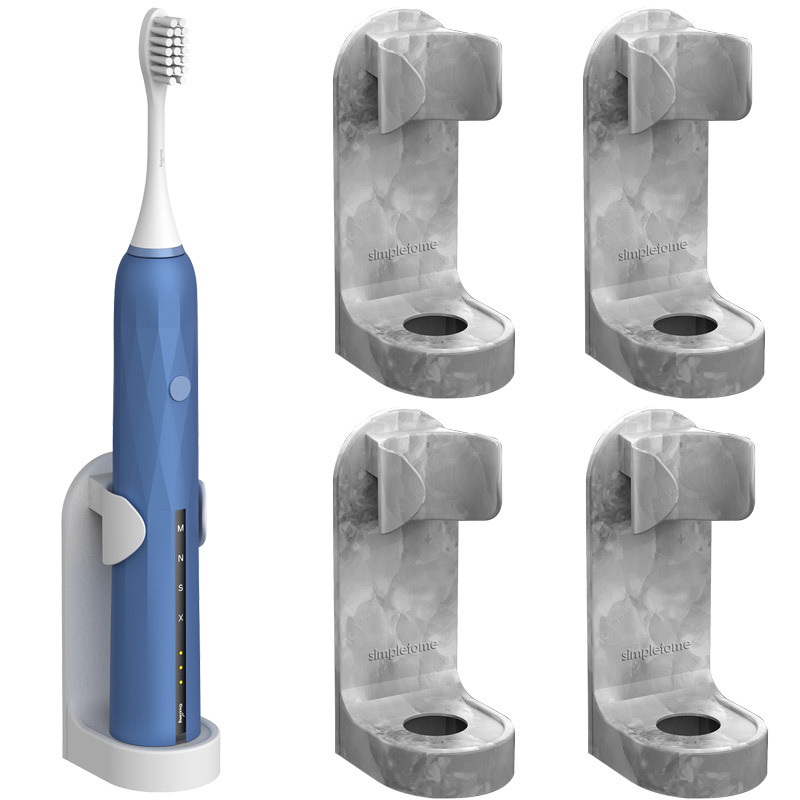 Adhesive Electric Toothbrush Holder Wall Mounted Tooth Brush Organizer 4 Pack