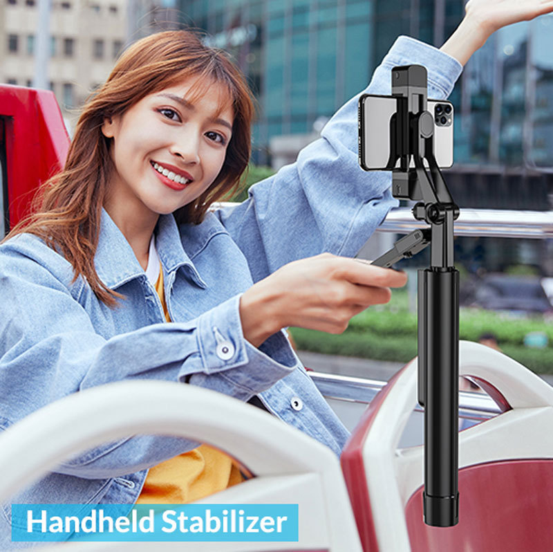 67 Inch 720° Outdoor Selfie Stick Phone Tripod for Android IOS 6 In 1 Powerful Functions