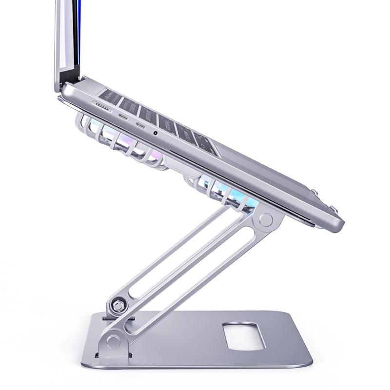 Adjustable laptop stand with fan sales