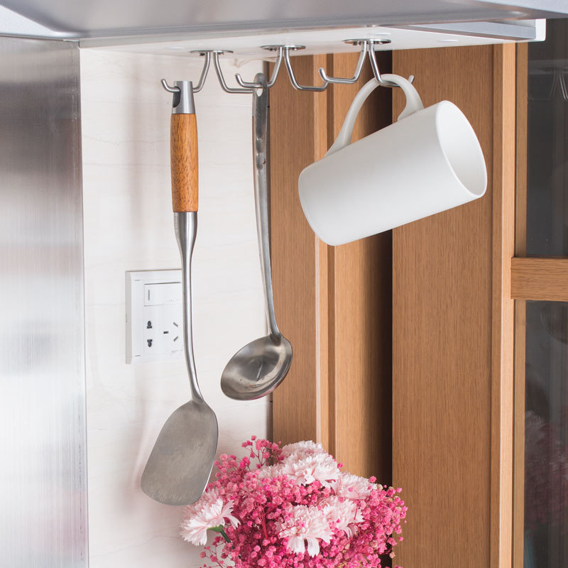 Mug Hooks Under Cabinet, Coffee Cup Organizer, Ceiling Storage Hanger For Office Cafe Bar Kitchen Utensils
