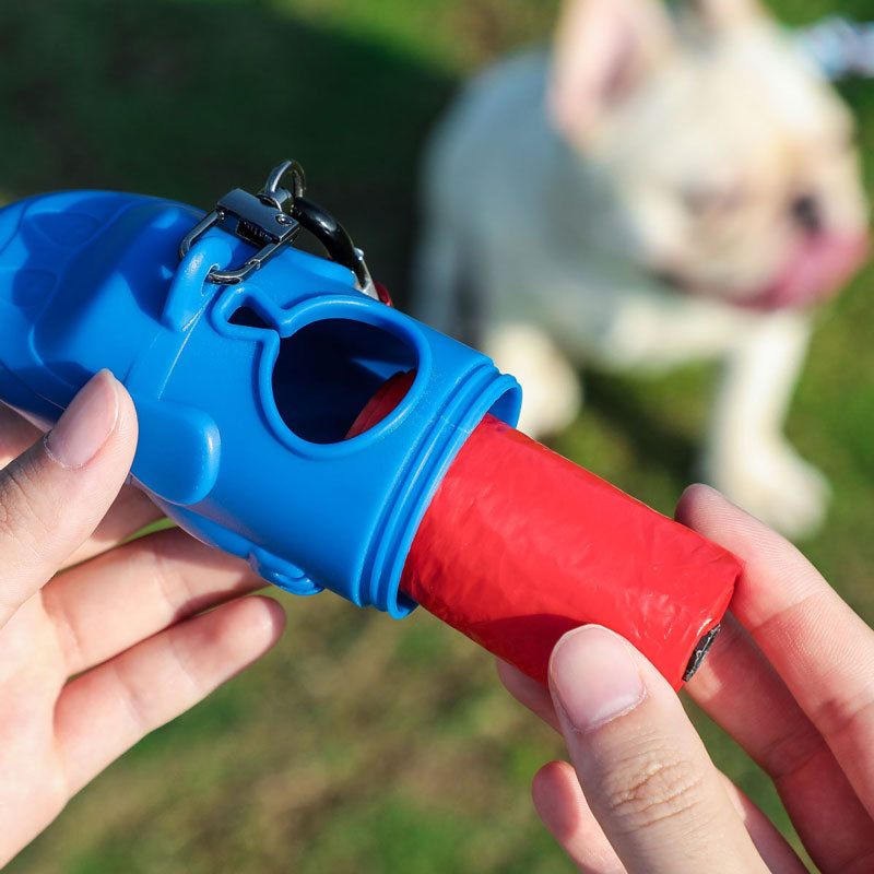 Poop Bag Holder Dispenser with Used Waste Bag Carrier