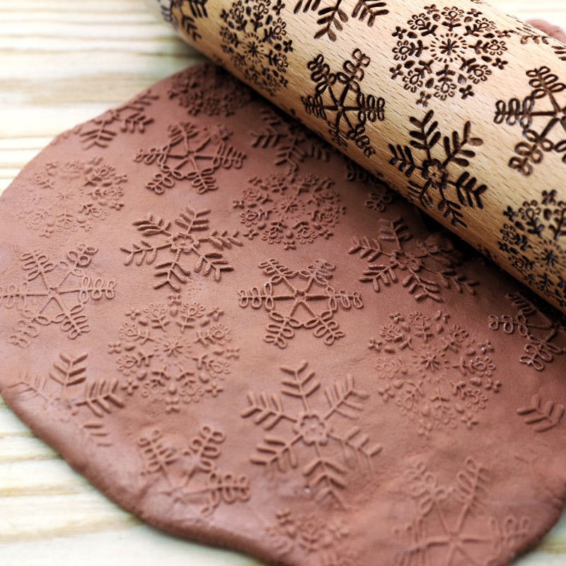 Non-stick Embossed Rolling Pins With Patterns