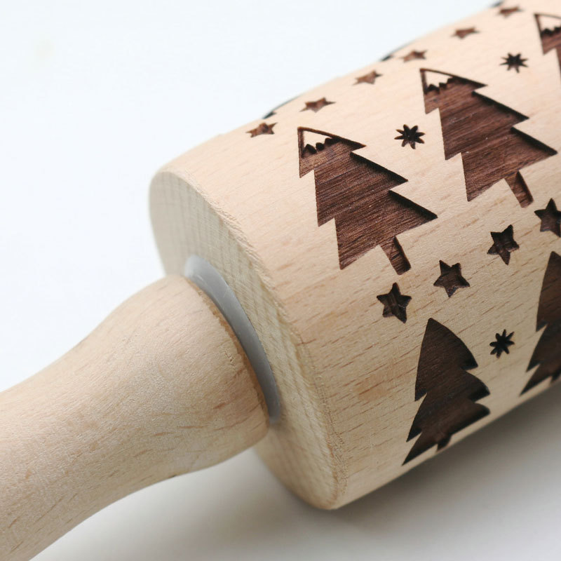 Non-stick Embossed Rolling Pins With Patterns