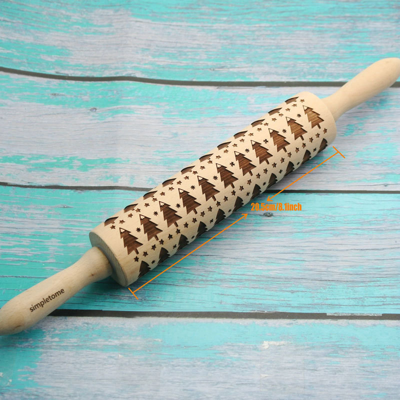 Non-stick Embossed Rolling Pins With Patterns