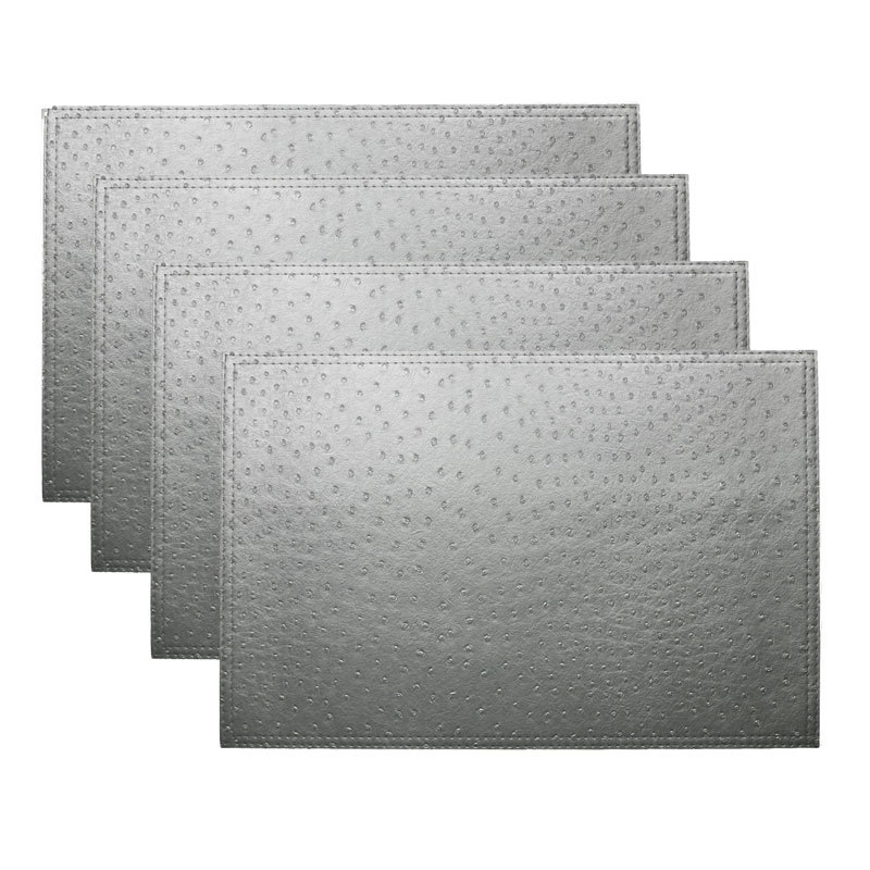 Faux Ostrich Leather Texture Placemats Set Of 4