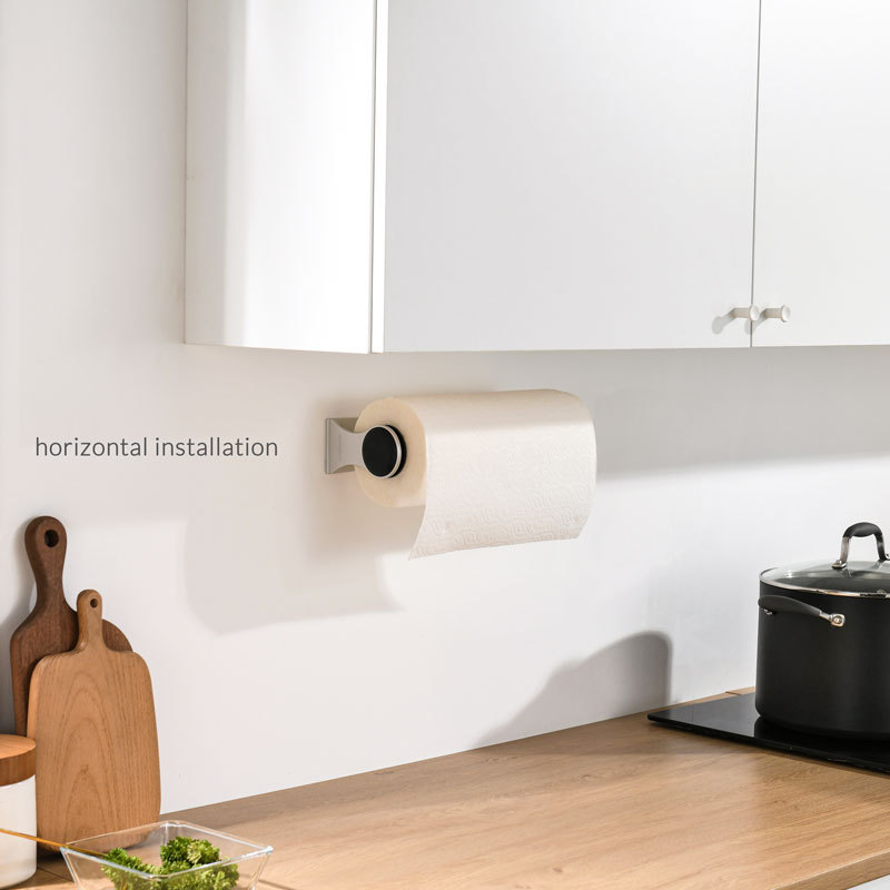 𝙉𝙤.𝟭 VICSEED Adjustable Paper Towel Holder Under Cabinet [One Hand Tear  Off] Paper Towel Holder Wall Mount [Versatile Rotatable] Paper Roll Holder  for