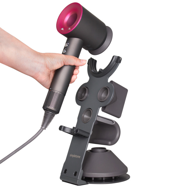 Hands Free Hair Dryer Stand Holder - Blow Dryer Mount for Hands Free Drying  - Blowdryer Stand Perfect for Any Counter - Attachment Makes Styling