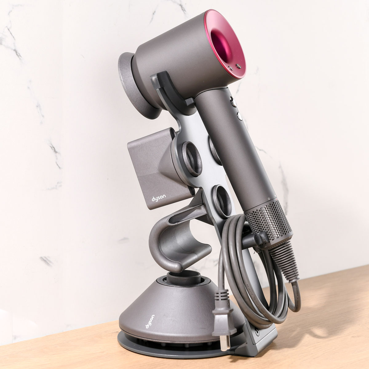 Hair Dryer Holder Stand for Dyson Supersonic Hairdryer Heavy Wood