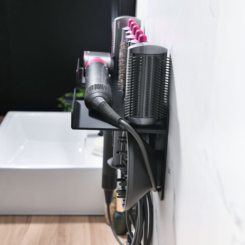 2 IN 1 Wall Mount Holder for Dyson Airwrap Styler and Supersonic Hair Dryer