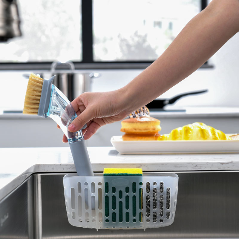 Sink Caddy Basket, Sinkware Organizer, 3X Strong Suction Cups Or Countertop