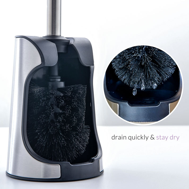 Wall-Mounted Soft Glue No Dead Corner Toilet Brush Handle Cleaning Brush Simple  Human Toilet Bowl Brush And Plunger 