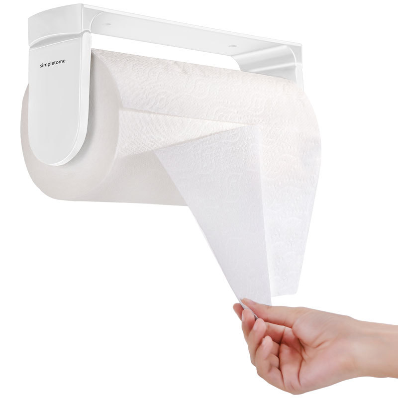 SimplyTear ONE HAND TEAR Paper Towel Holder Under Cabinet OR Wall Mount