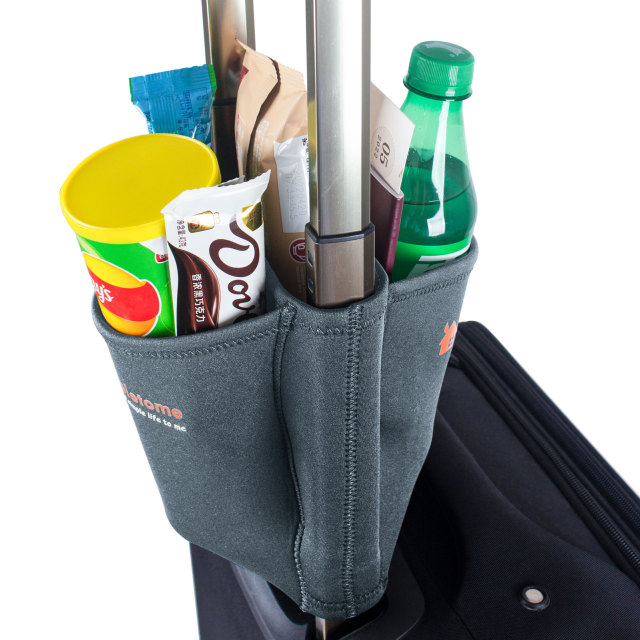 Travel Essential Hands-free Luggage Cup Holder. Carry Two Cups, Bottles.  Functional and Practical Gift for Friends, Families and Yourself. 