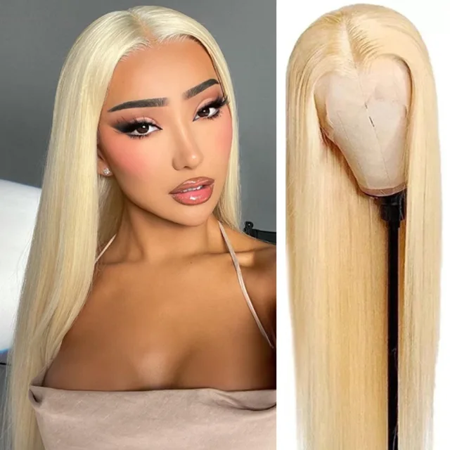 613 Blonde Lace Front Wig Human Hair Wigs For Black Women 13X4 HD Transparent Lace Frontal Wig Blonde Straight Human Hair Wig