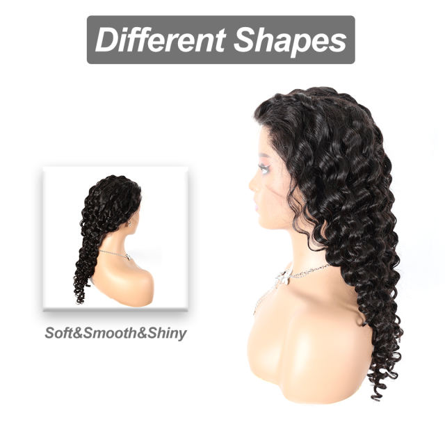 13x4 HD Lace Frontal Wig italian curly  Indian Virgin Human Hair