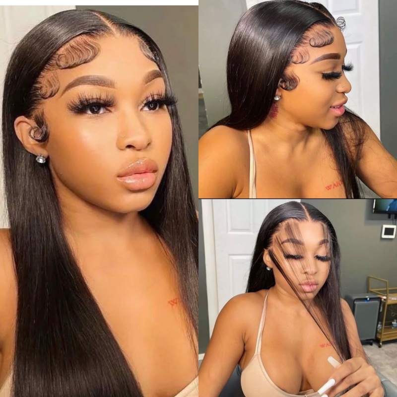 Straight HD Lace Front Wigs With Pre Plucked
