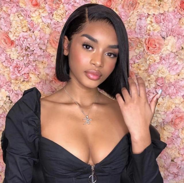 Nature  Bob Lace Frontal Wigs Straight Hair 180% Density