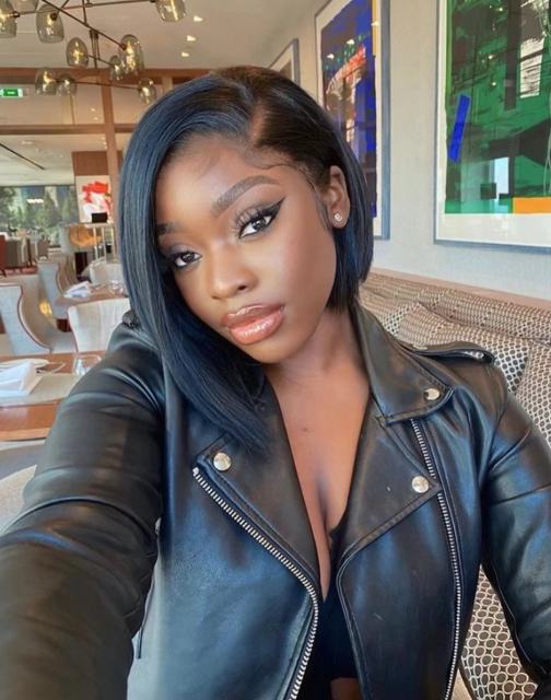 Nature  Bob Lace Frontal Wigs Straight Hair 180% Density