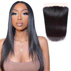 XYS  Human  Hair Straight  HD 13x4 Lace Frontal
