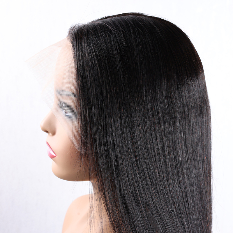 XYS Hair Human Straight Full Lace Wigs With Pre-Plucked Hairline