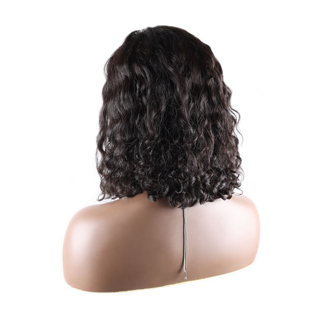 Nature  Bob Lace Frontal Wigs 180% Density Italian Curly