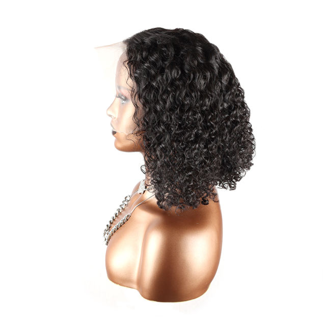 Nature  Bob Lace Frontal Wigs 180% Density Deep Wave