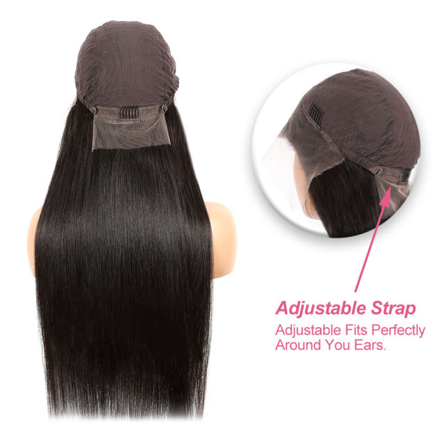 13x4  HD Lace Frontal wig Straight  Indian Virgin Human Hair
